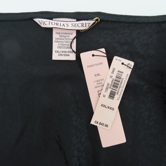 Victorias Secret Womens XXL Black Leopard Cheetah Animal Print Cami Tank Top NEW - Picture 7 of 11